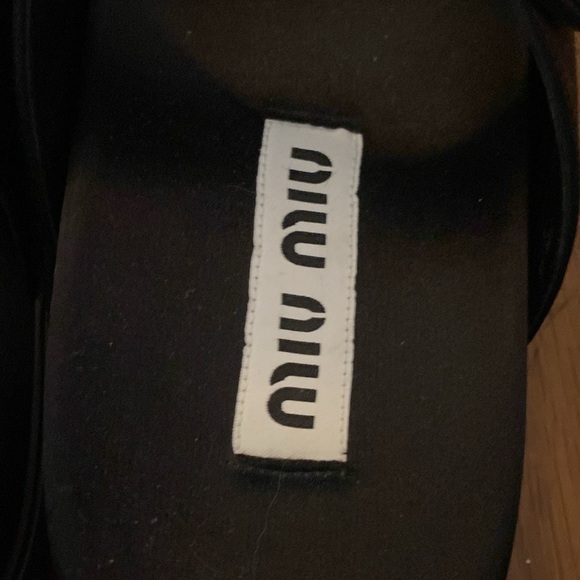 Miu Miu Women’s Black Sandals With Rhinestone Detailing Size 36.5 - Picture 5 of 11